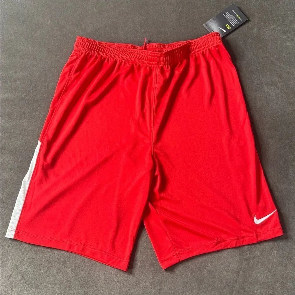 Nike Youth Unisex Red Sport Shorts Dri-Fit Size XL